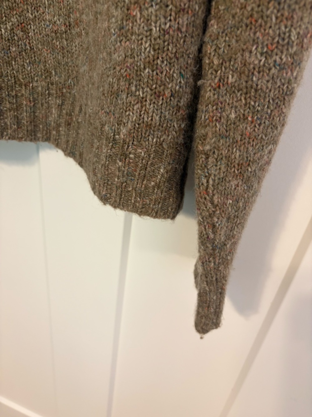 VTG Y2K LL Bean Marled Turtleneck Sweater Womens Large Brown Flecked Wool Blend - Picture 5 of 10